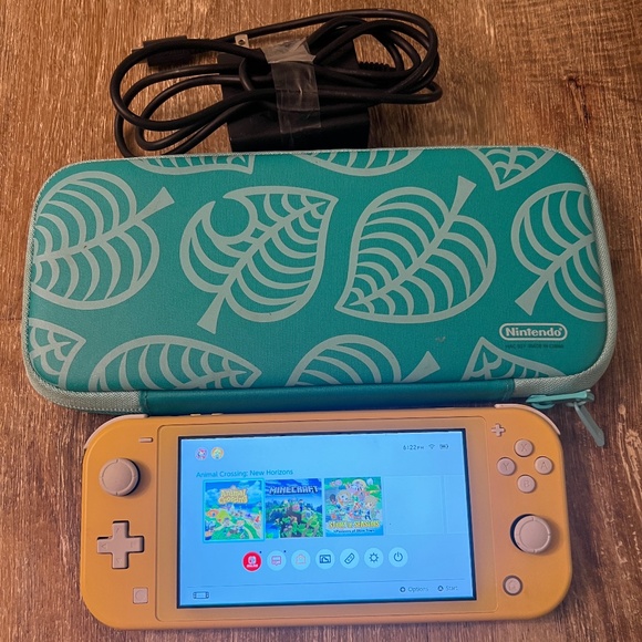 Nintendo Switch Lite – Yellow with Case - Picture 1 of 3